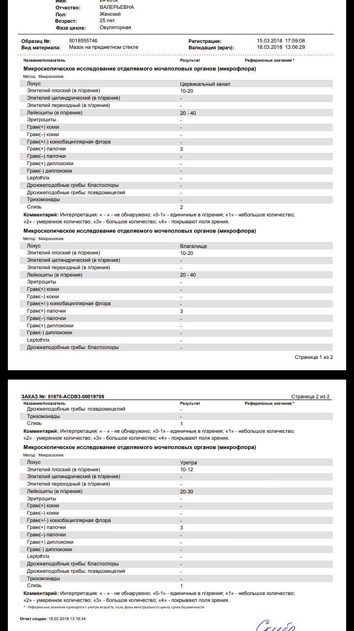 Мазок обнаружен псевдомицелий