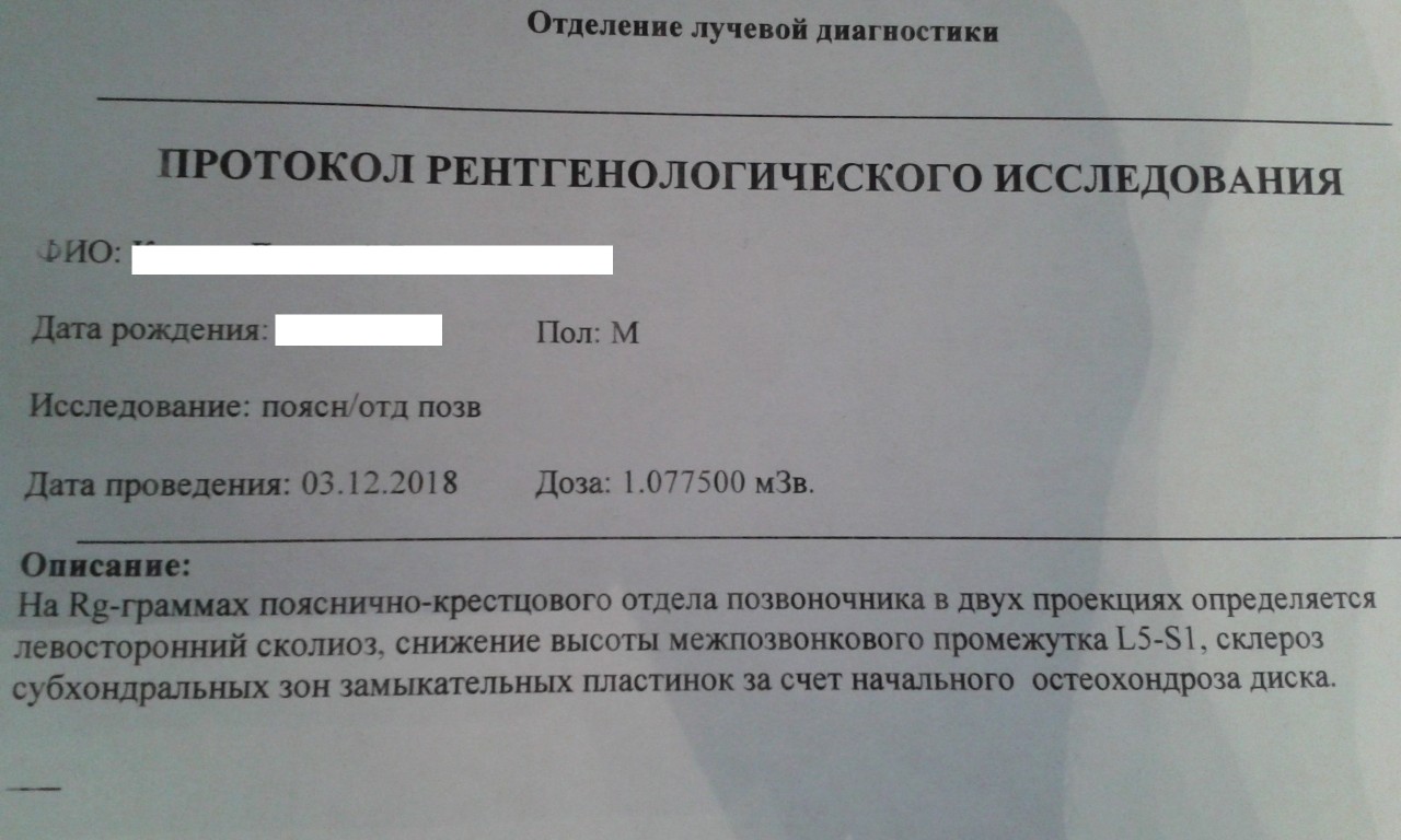 Протокол рентгенологического исследования образец