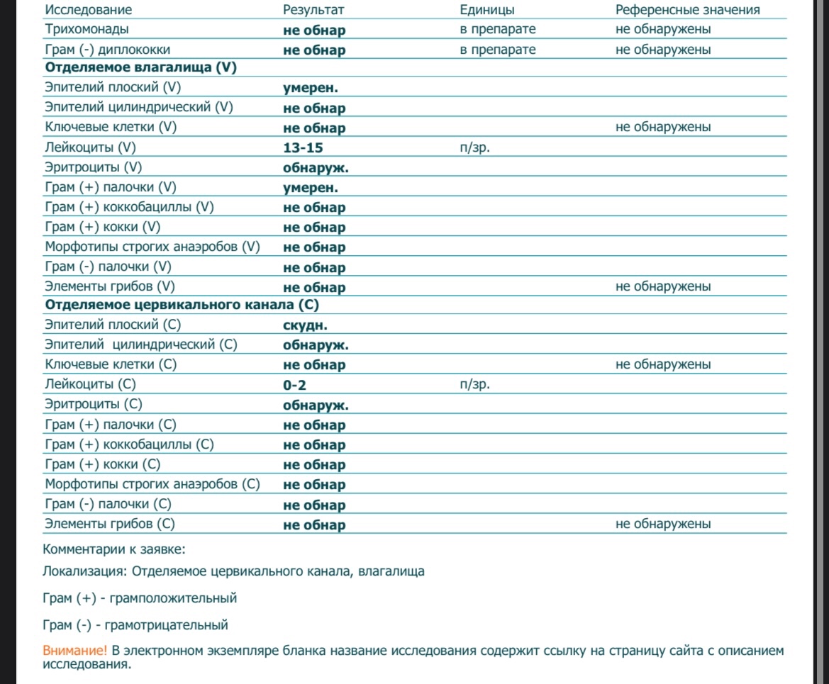 Расшифровать анализ у гинеколога мазок
