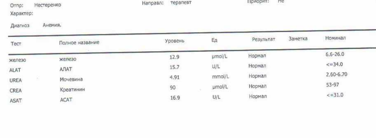 Анемия тяжелой степени карта вызова скорой медицинской