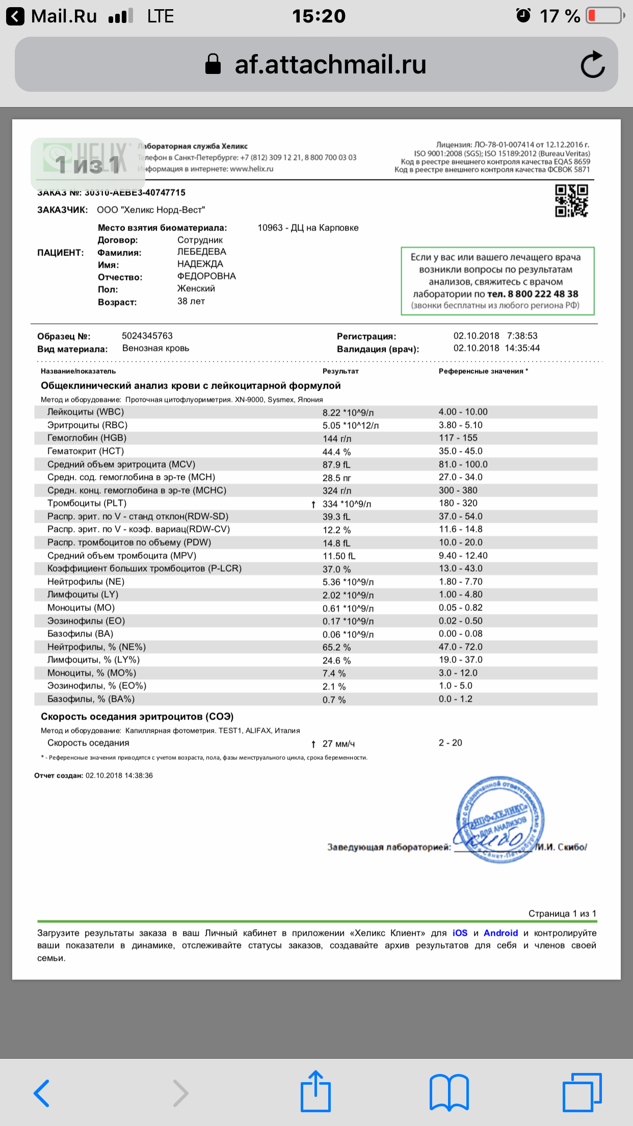 Helix общий анализ крови. ОАМ Хеликс. СОЭ инвитро. Нейтрофилы Хеликс.