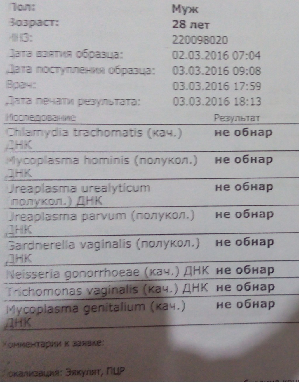 Ureaplasma urealyticum parvum полукол днк