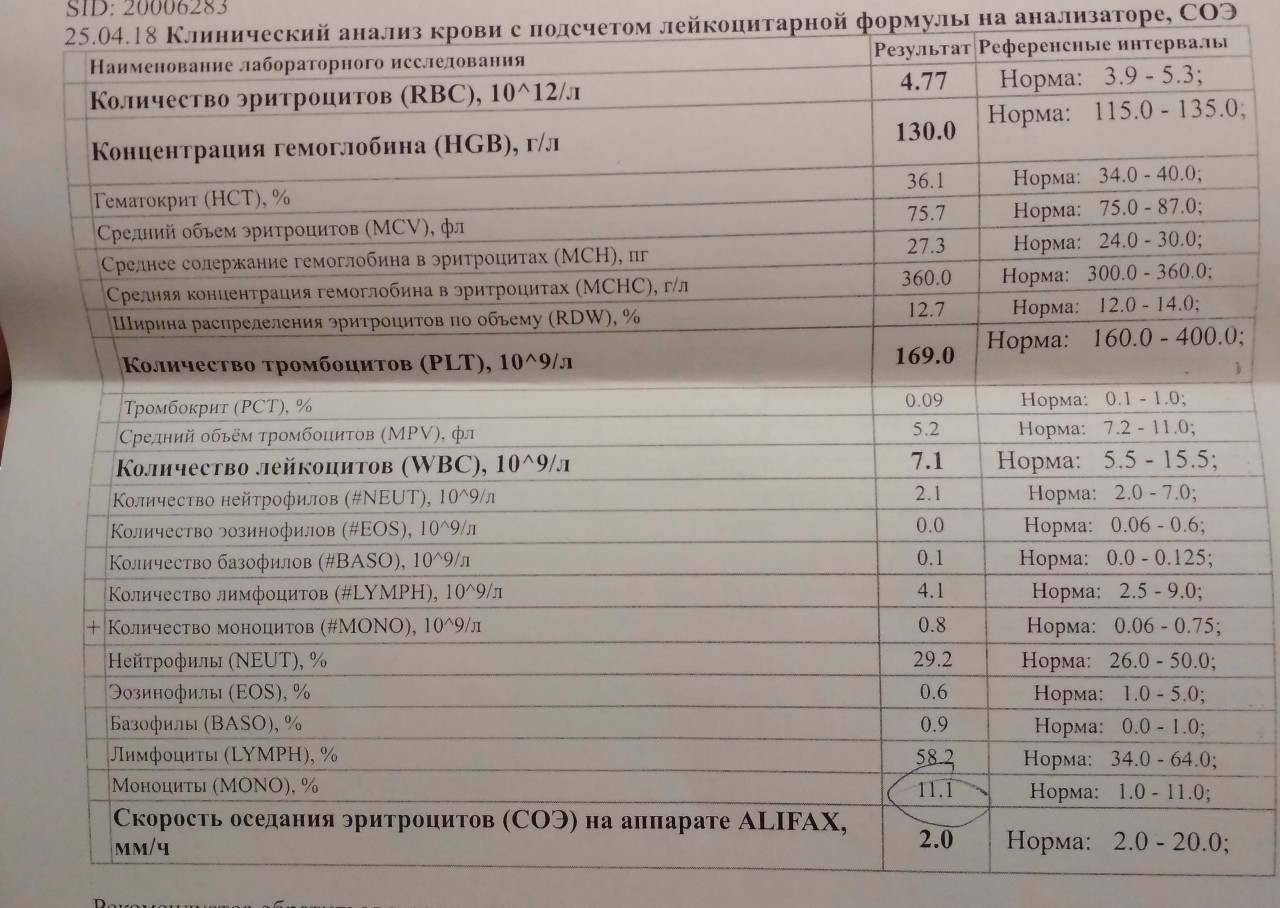 Бактериальная инфекция по анализу