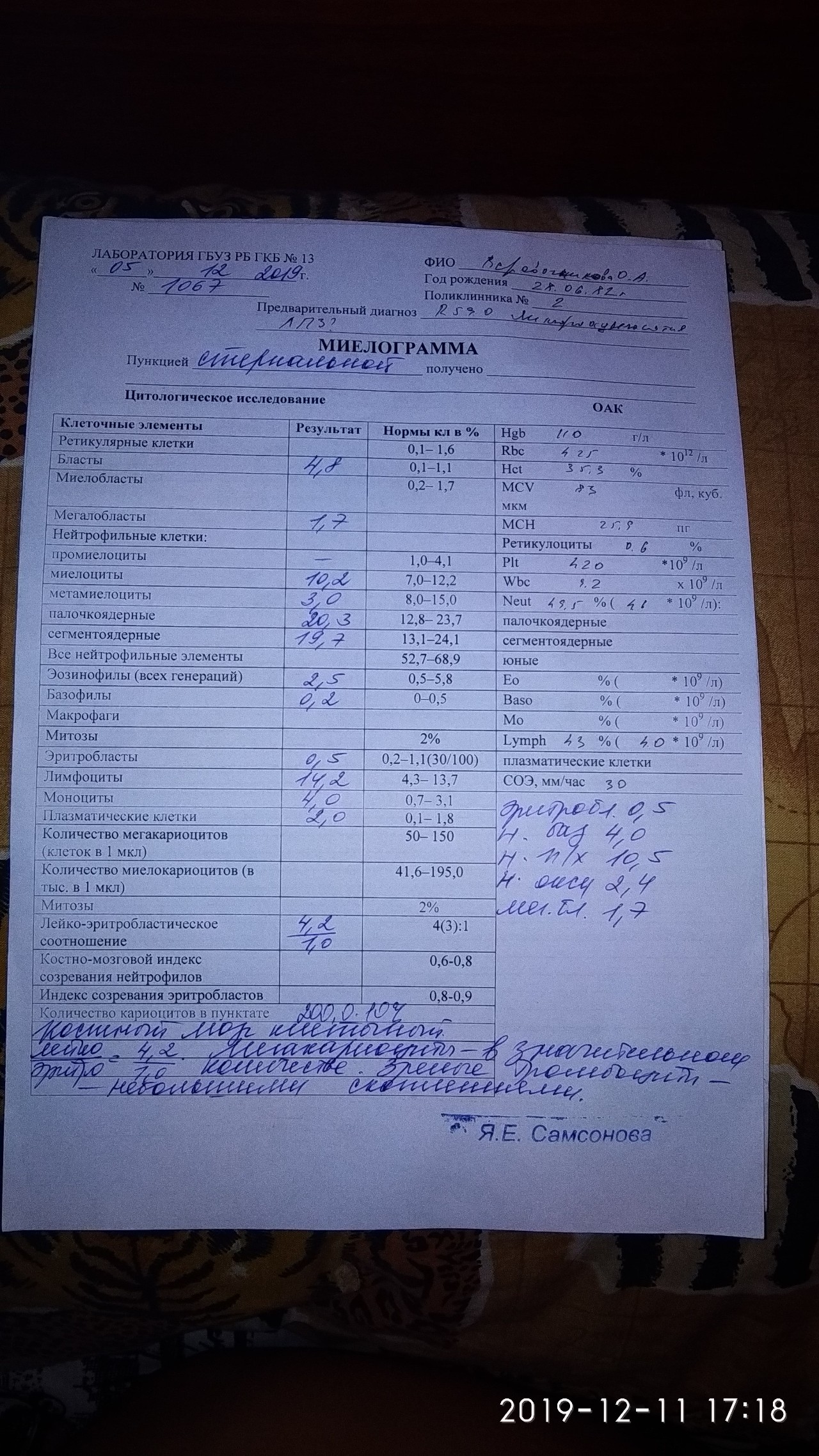 Показатели анализа костного мозга. Анализ миелограммы. Миелограмма заключение. Миелограмма анализ крови. Миелограмма костного мозга.