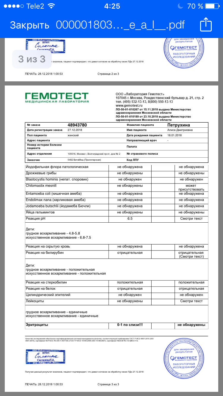 Копрограмма кала Гемотест. Эритроциты в Кале у грудничка 0-1. Копрограмма гемотест