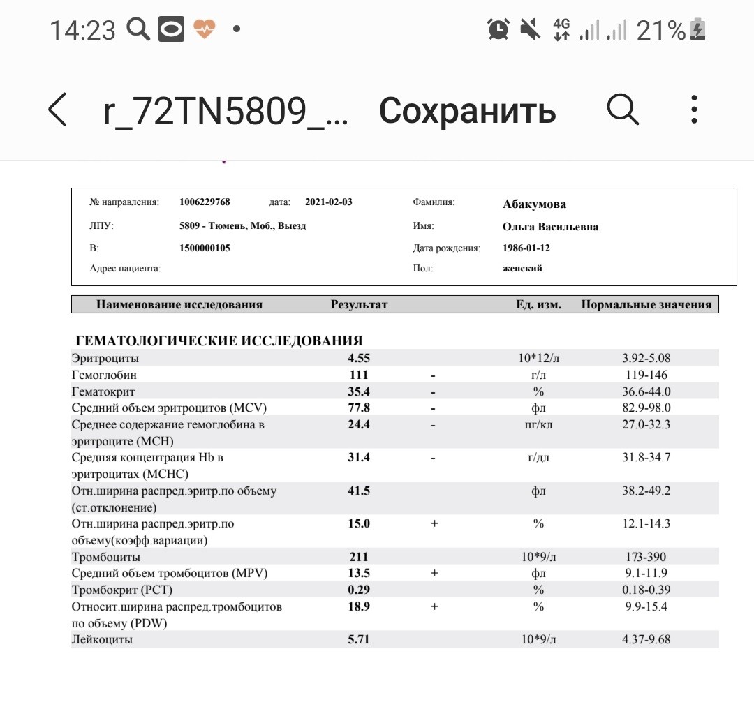 Скайлаб результаты анализов по номеру заявки